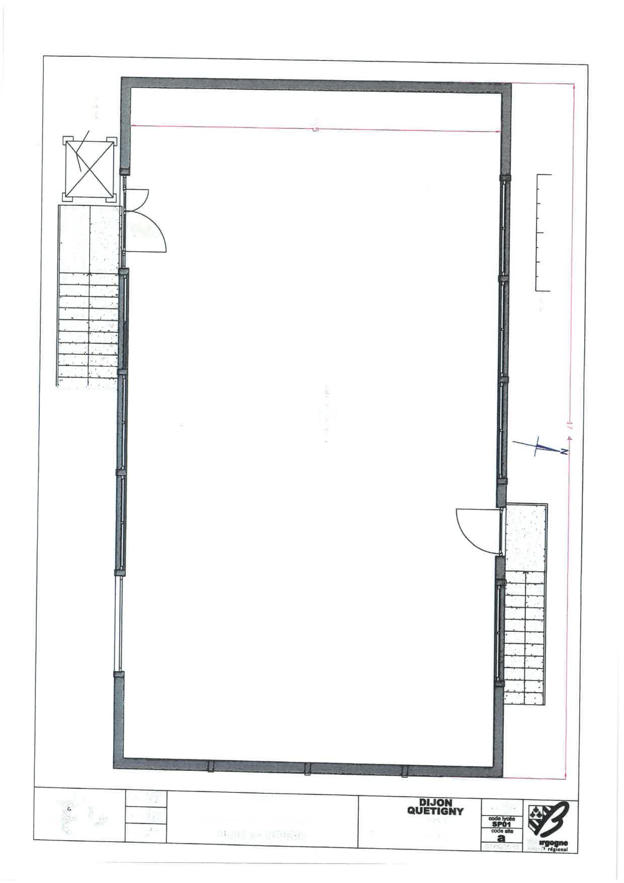 Plan masse initial de l’espace forme avant aménagement